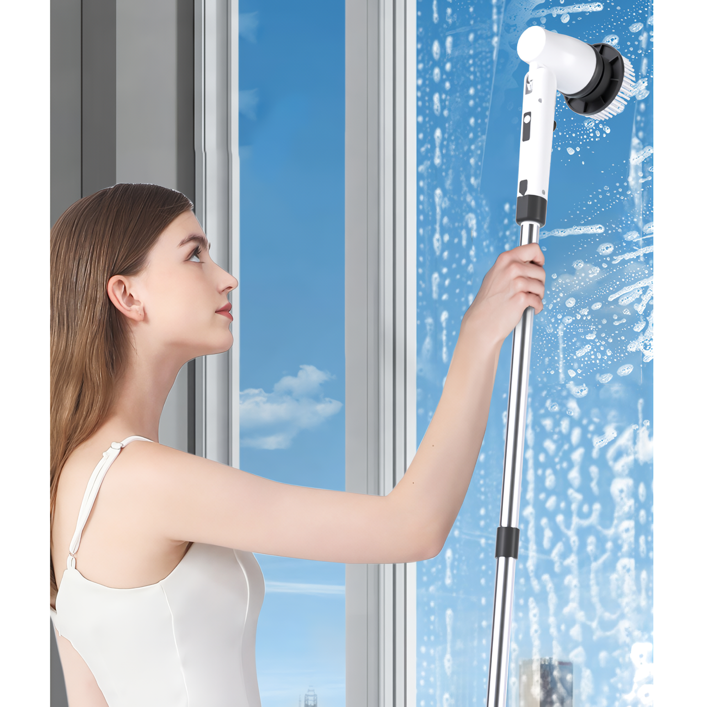 Berus Pembersih Elektrik Isi Rumah Keromee Berus Kuasa Putaran Tanpa Kord Tanpa Wayar Boleh dicas semula Lantai WS-101