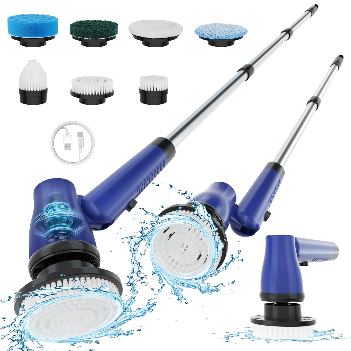 Berus Pembersih Elektrik Isi Rumah Keromee Berus Kuasa Putaran Tanpa Kord Tanpa Wayar Boleh dicas semula Lantai WS-101