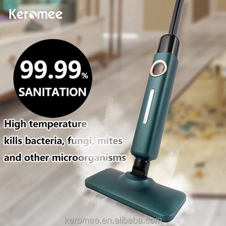 Mop Stim Keromee, Pengukus Lantai/ Sanitize untuk Kayu Keras dan Jubin, 2 Mod Stim MS-100