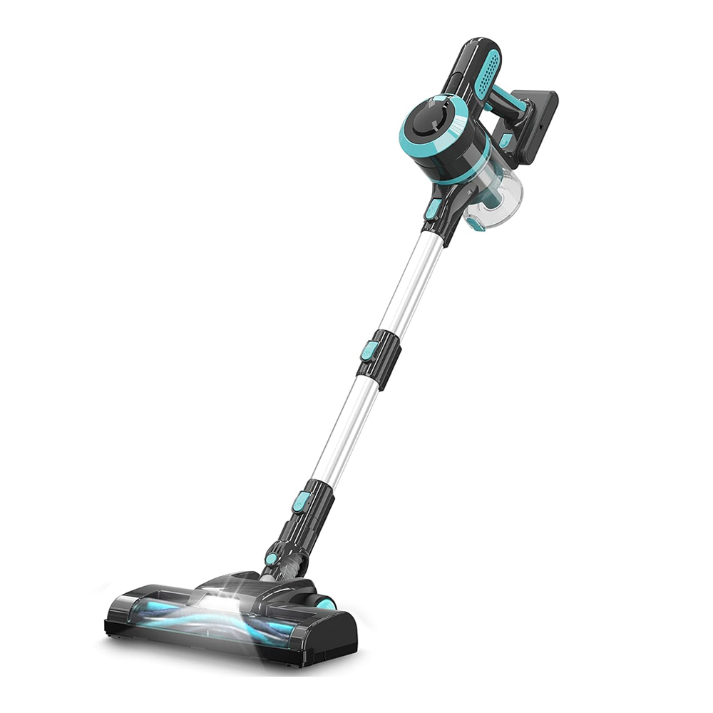 2024 Upgraded Cordless Vacuum Cleaner, 25KPa Powerful Suction with 120,000 RPM Brushless Motor, 45-Minute Runtime, Rechargeable Battery, 4-in-1 Lightweight Upright Vacuum for Pet Hair and Carpets